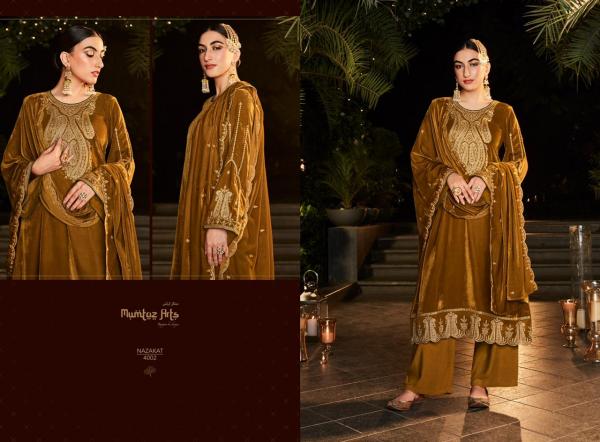 Mumtaz Nazakat Embroidery Wear Winter Pashmina Velvet Designer Collection